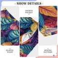 thumbnail image 6 of FORMRS Kids Pajama Pants with Pockets Size 13-14Y Boys Lounge Sleep Bottoms, Colorful Art Leaves Pattern, 6 of 8