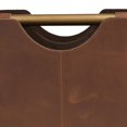 thumbnail image 5 of DecMode 12" Brown Leather Magazine Holder with Divided Inside, 5 of 9
