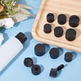 thumbnail image 5 of 60Pcs 3Size Black Flip Top Caps Dispensing Ribbed Snap Closures Replacement Caps for Squeeze Bottles Cosmetic Sample Bottles Neck Diameter 0.7/0.8/1inch) Thread Type 410 diy, 5 of 7