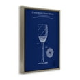 thumbnail image 4 of Stupell Industries Wine Glass Blueprint Typography Painting Brown Floater Framed Art Print Wall Art, 25 x 31, 4 of 10