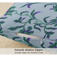 thumbnail image 4 of 20x20, Cotton Cushion Covers Set of 4 - Vargottam Printed Throw Pillow Covers with Hidden Zip, Double Sided Design - Blue, Floral Design, 4 of 7