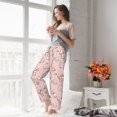thumbnail image 4 of Uemuo Easter Rabbit Pattern Women's Wide Leg Palazzo Lounge Pants with Pockets Light Weight Loose Comfy Casual Pajama Pants-XX-Large, 4 of 9