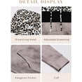 thumbnail image 3 of Womens Color Block Leopard Camo Patchwork Hoodie Sweatshirt Drawstring Pullover Tops with Pocket, 3 of 4