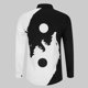 thumbnail image 4 of Camisas De Vestir Para Hombre Azul Blusa de hombre TopsO Neck Party camiseta elegante (White, 3XL), 4 of 5