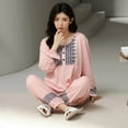 thumbnail image 3 of Conjunto de pijamas informales inteligentes para mujer, Pijama de algodón de otoño e invierno para Navidad, ropa de dormir de manga larga para niñas, ropa de dormir de moda para mujer, 3 of 3