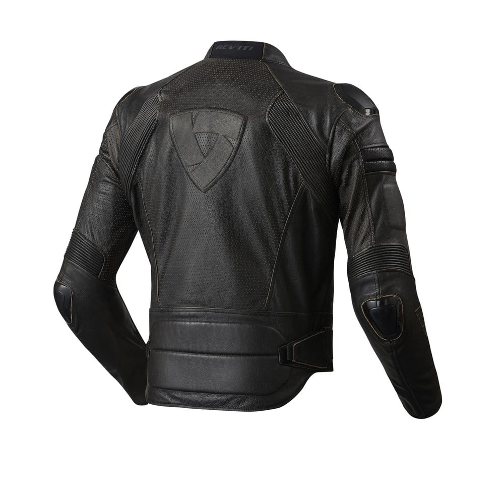 Rev It Akira Air Vintage Mens Leather Jacket Dark Brown
