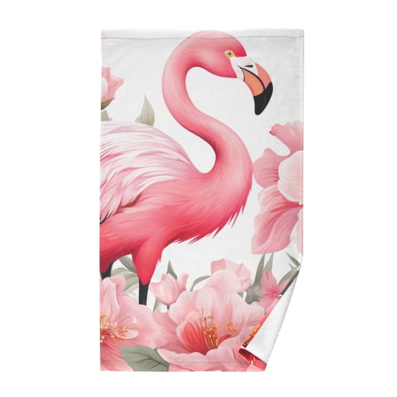 Flamingo Tropical Flowers Cotton Face Towels Absorbent Hand Towel Soft Bathroom Towel for Kitchen Hotel Decoration