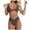 Coffee, variant on Bikini Set for Women Solid V Neck Knot Front Push Up High Leg Thong Two Piece Swimsuits for Women Mint Green,M