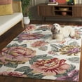 thumbnail image 3 of SAFAVIEH Jardin Aloysius Floral Area Rug, Ivory/Red, 5' x 8', 3 of 11
