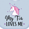 thumbnail image 4 of Inktastic My Tia Loves Me Unicorn Girls Baby Bib, 4 of 4