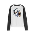 thumbnail image 6 of HOOJT Halloween Sweatshirts for Women Oversized Loose Long Sleeve Shirts Fall Round-Neck Blouses Cute Funny Printed Sweaters Crewneck Pullover Top Halloween Costumes, 6 of 8