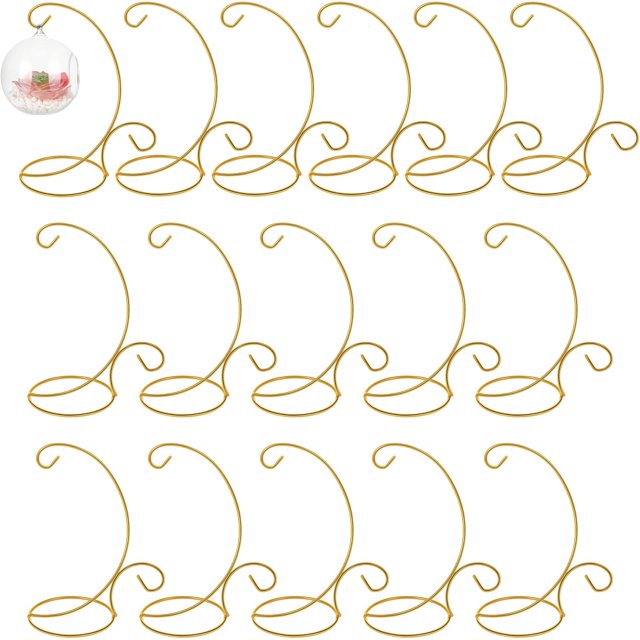 Soportes de exhibición de adornos, soporte colgante de hierro, perchas de adorno, soporte de linterna, soporte de adorno de bola de vidrio para planta