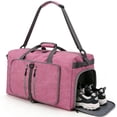 thumbnail image 5 of GYNKY Travel Duffle Bag 24" Foldable Weekender Bags Men Women, 66L Carry on Waterproof Overnight Bag Gym Bag with Shoes Compartment Trolley Sleeve, Large Packable Tote Duffel Bag for Sports Plane, 5 of 10
