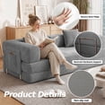 thumbnail image 4 of DILORA Convertible Sleeper Sofa Bed,Compressed Floor Boneless Couch,Modular Modern Corduroy Sofa for Living Room Bedroom,Easy Assembly(Grey)78.8'', 4 of 9