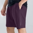 thumbnail image 5 of Men's Casual Athletic Running Solid Color Shorts, Quick Dry Gym Workout Elastic Waist Shorts with Pockets, 5 of 7