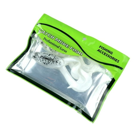 Yammee 2PCS Soft Silicone Fishing Lures Artificial Swimbait Twin Tail Floating Frogs Lures for Outdoor Fishing Easy to Use