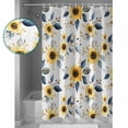 thumbnail image 4 of Sunflower Bathroom Curtain 96 Inch Shower Curtain with Hooks, Spring Floral Vintage Summer Botanical Waterproof Polyester Bath Curtain Washable Bathtub Curtain 72''x 96'', 4 of 6