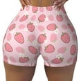 thumbnail image 2 of Picia Strawberries Printed Workout Shorts for Women Seamless Scrunch Butt Lifting High Waisted Yoga Gym Booty Running Moisture-wicking Short Pants-Large, 2 of 9
