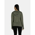 thumbnail image 3 of Athletic Works Women’s and Women's Plus ButterCore Zip-Up Hoodie with Long Sleeves, Sizes XS-4X, 3 of 5