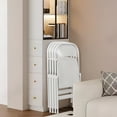 thumbnail image 5 of VECELO Set of 4 Metal Folding Chairs with Triple Braced & Double Hinged Back, Gray, 5 of 10