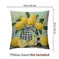 thumbnail image 4 of BANET  Lemon Pillow Covers Set of 2 Eucalyptus Leaves Vase Decorations Spring Summer Stripe Pillowcase for Living Room Sofa Bedroom Car 18x18in, 4 of 7