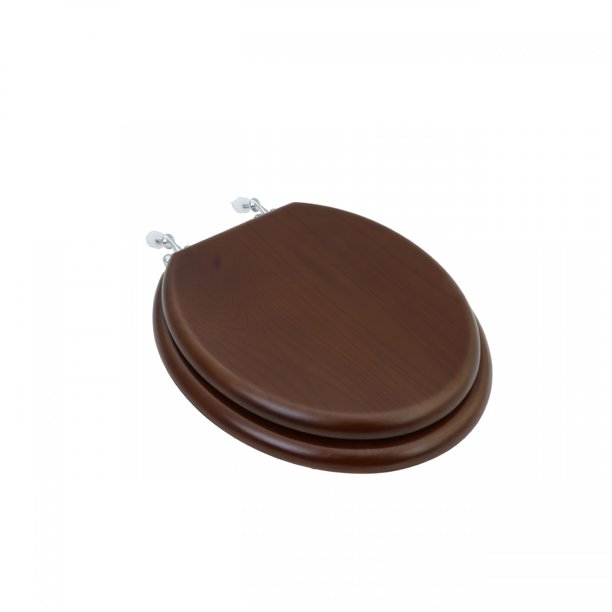 Renovators Supply Dark Oak Wooden Toilet Seat Round Toilet Seat w