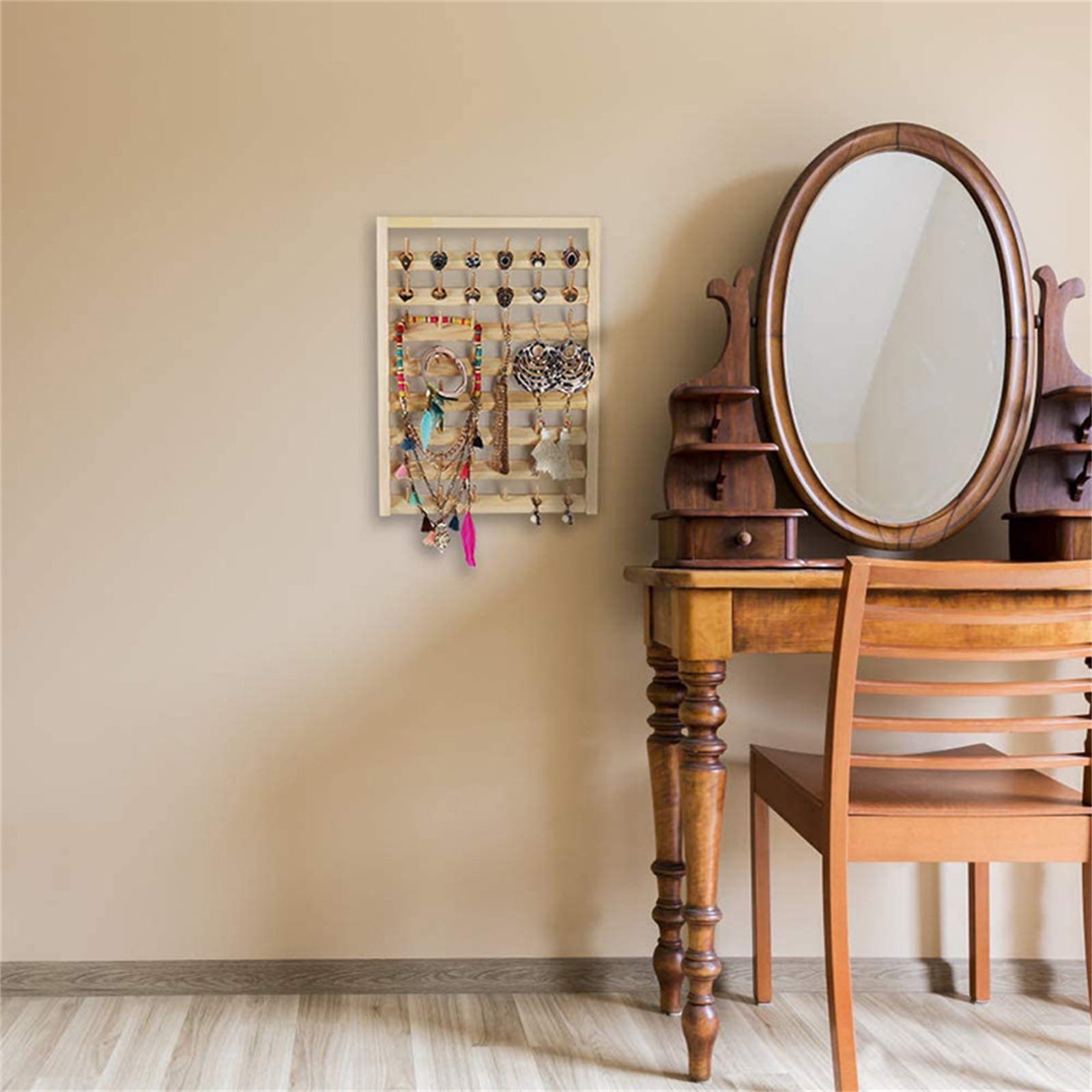 48 Spool Thread Rack Wooden Thread Holder Sewing for Sewing Quilting Embroidery Hair Braiding Rack