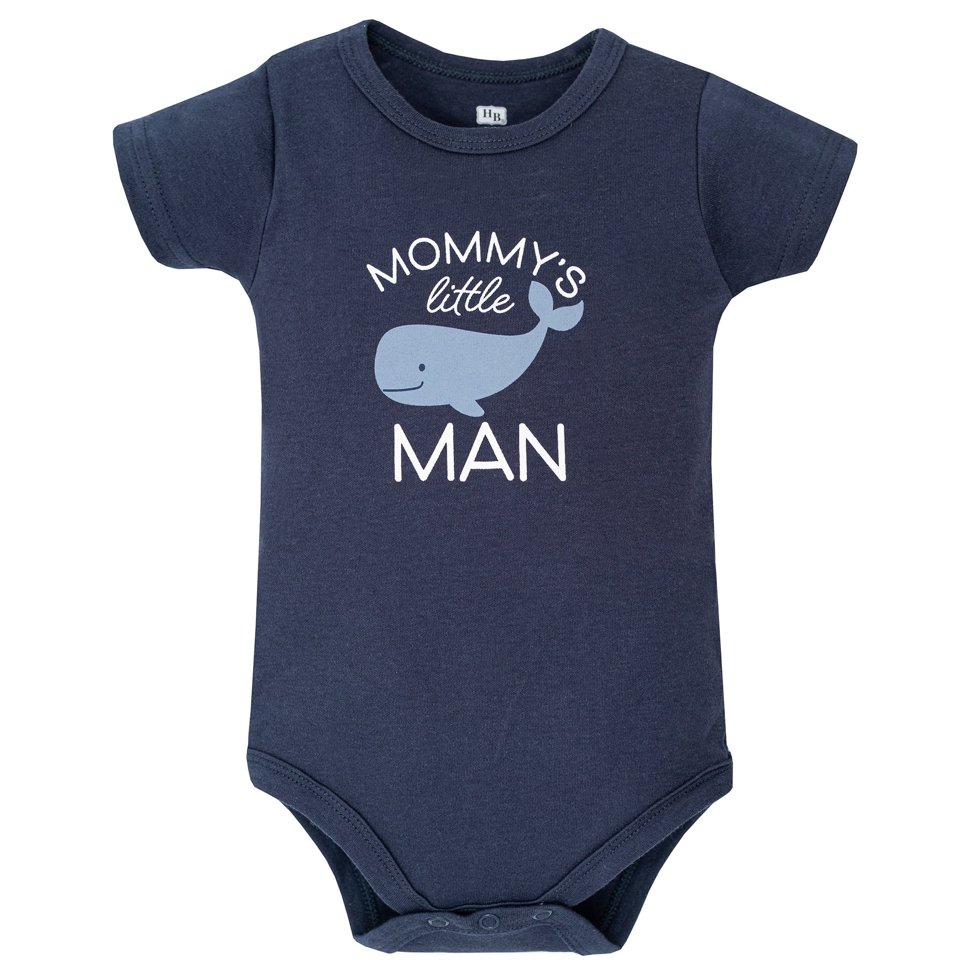 Hudson Baby Boy Cotton Bodysuit, Shorts and Shoe Set, Mommys Little Whale, 9-12 Months