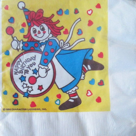 Raggedy Ann Vintage 1984 Small Napkins (16ct)