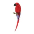 thumbnail image 2 of Miniatura de Loro Baoblaze de plumas hechas a mano para decoración de 1/12 rojo, 2 of 6
