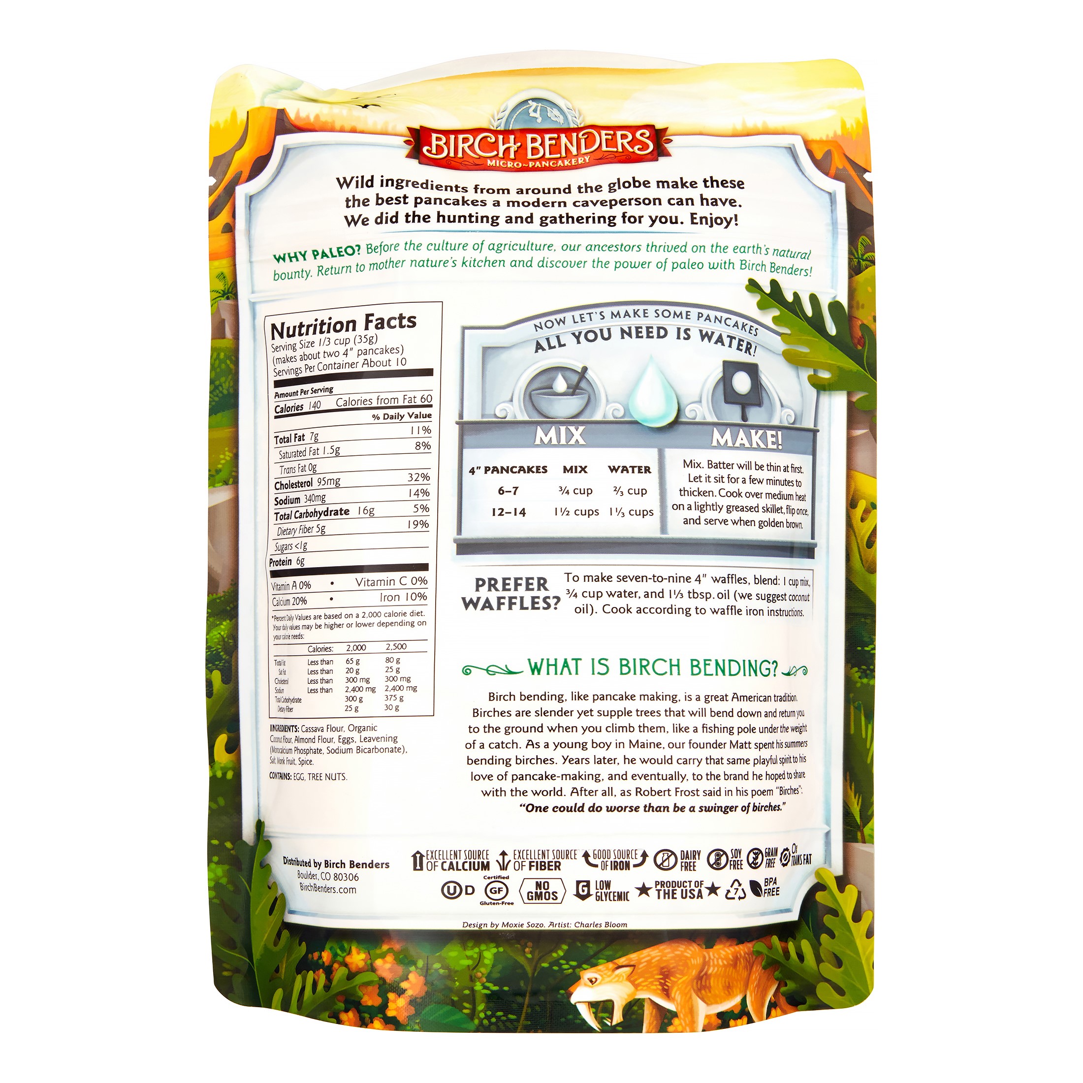 8 packsBirch Benders Paleo Pancake Waffle Mix, 12 Oz, 1 Count