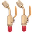 thumbnail image 1 of 2x Valve d'Arrêt en Laiton R410a R134a pour Tuyaux de Charge A/c Hvac 1/4 Pouce Réfrigérant Ac, 1 of 5
