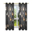 thumbnail image 7 of Yayeee Window Curtains Light Filtering 63"x52" Grommet Panel Pair Home Living Room Decor, Pixel Cat, 7 of 7