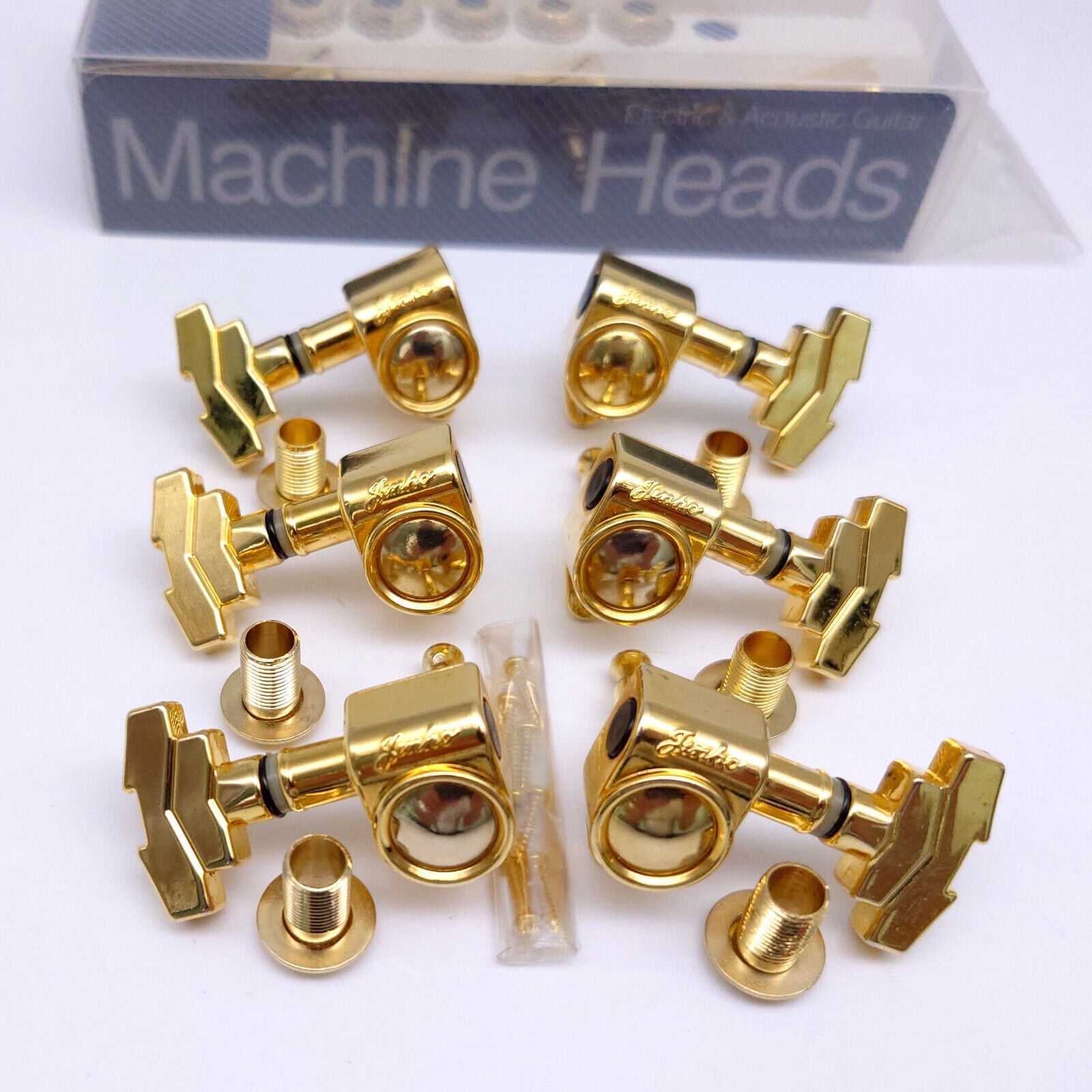 Guitar Tuners Guitar Tuning Pegs Set 3L3R Gold 18:1 Gears 109 Series for 3L3R String Electric Guitars Replacement Parts