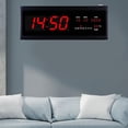 thumbnail image 4 of Reloj de pared LED digital grande, 12/24 tiempo tiempo de tiempo de tiempo de , calendario, , mes, fecha, año, temperatura interior, reloj escritorio, Fernando Reloj de pared digital, 4 of 8