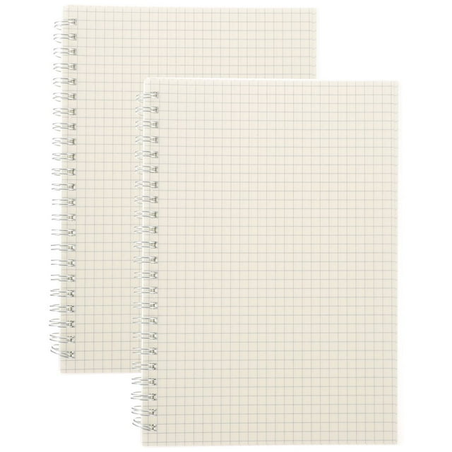 KEINXS 2 Pcs Cahiers à Spirale en Papier Graphique Mathématiques Ingénierie Journal à Grille Carnets Blocs-Notes