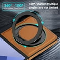 thumbnail image 4 of Compatible for Samsung Galaxy Z Flip 7 Stand Case, Slim Shockproof Protective Rotating Magnetic Ring Bracket Classic PU Leather Phone Cover for Samsung Galaxy Z Flip 7, Brown, 4 of 6