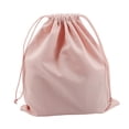 thumbnail image 1 of Bolsas grandes de lona lisas con cordón de 25 x 30 cm, para viaje, para zapatos y juguetes. Rosa, 1 of 9