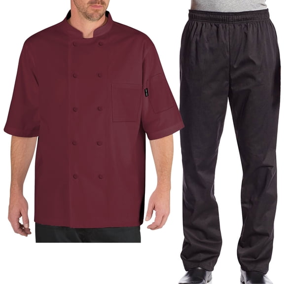 Chef Code Combo Pack, Cool Breeze Chef Coat and Elastic Waist Chef Pants