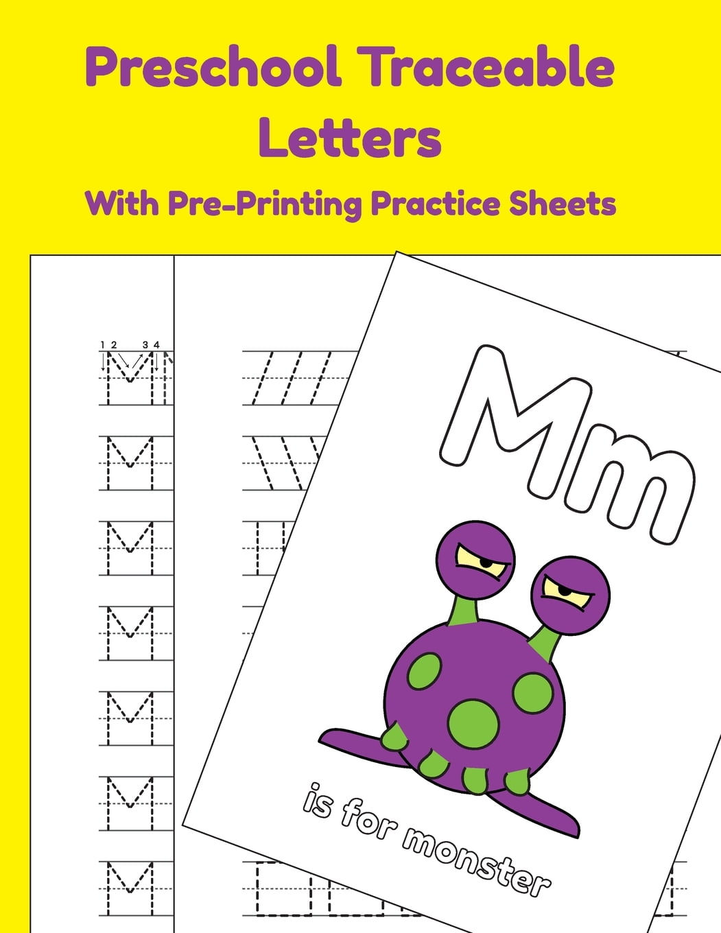 Preschool Traceable Letters With Pre-Printing Practice Sheets