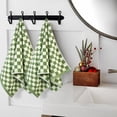 thumbnail image 2 of Hand Towels for Bathroom 4 Pack, Cotton Face Towels Soft Absorbent for Spa Bath Gym Kitchen, Hand Towel Set Decorative Checkered, 13 x 29 Inches, 4 Colors, 2 of 8