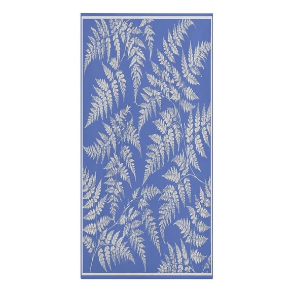 RKSupls Fern Branches Blue Pattern Microfiber Beach Towel Absorbent Compact Towels for Swimming Pool Beach Travel Things for Vacation Essentials Adult Gift,61.4×30.3Inch
