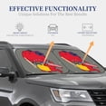 thumbnail image 4 of Disketp 2 Piece Dinosaur Super Hero Cartoon Pattern Windshield Sunshades,Folding Windshield Sun Shade For Car Suv Trucks Sedan,Blocks Uv Rays Sun Visor Protector-Medium, 4 of 7