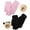 Black, Pink, variant on 2 Pairs Kids Gloves Winter Thermal Wool Fleece Lined Gloves Thick Knit Glove for Cold Weather Boys Girls 5-12 Years