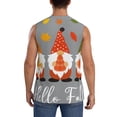 thumbnail image 4 of Fotbe Hello Fall Gnomes Men's Camiseta sin Mangas Estampada para Hombres, Playera Casual para Gimnasio, Entrenamiento, Playa-Medium, 4 of 7
