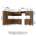 thumbnail image 3 of Cocina Integral Completa Esquinera 513cm Emilly Big Madesa 02 - Marrón Madesa GCEM513002, 3 of 10