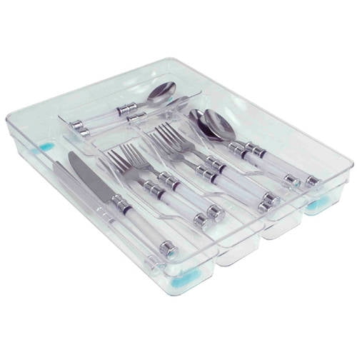 Home Basics Clear Cutlery Tray