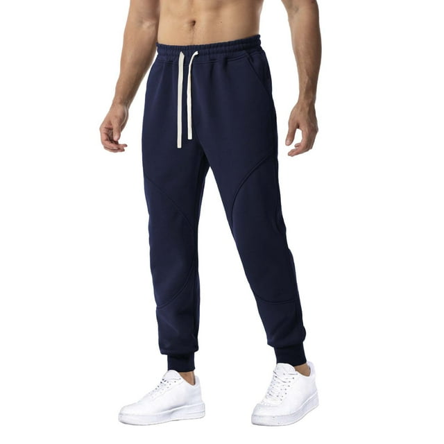 FAIWAD Men's Cinch Bottoms Sweatpants Elastic High Waist Straight Sweatpants Drawstring Casual Plus Size Pants