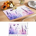 thumbnail image 6 of Spring Flowers Placemats Set of 8, Purple Lavender Butterfly Non-Slip Place Mats Washable Table Mats for Kitchen Dining Table Decorations Indoor/Outdoor, 6 of 9