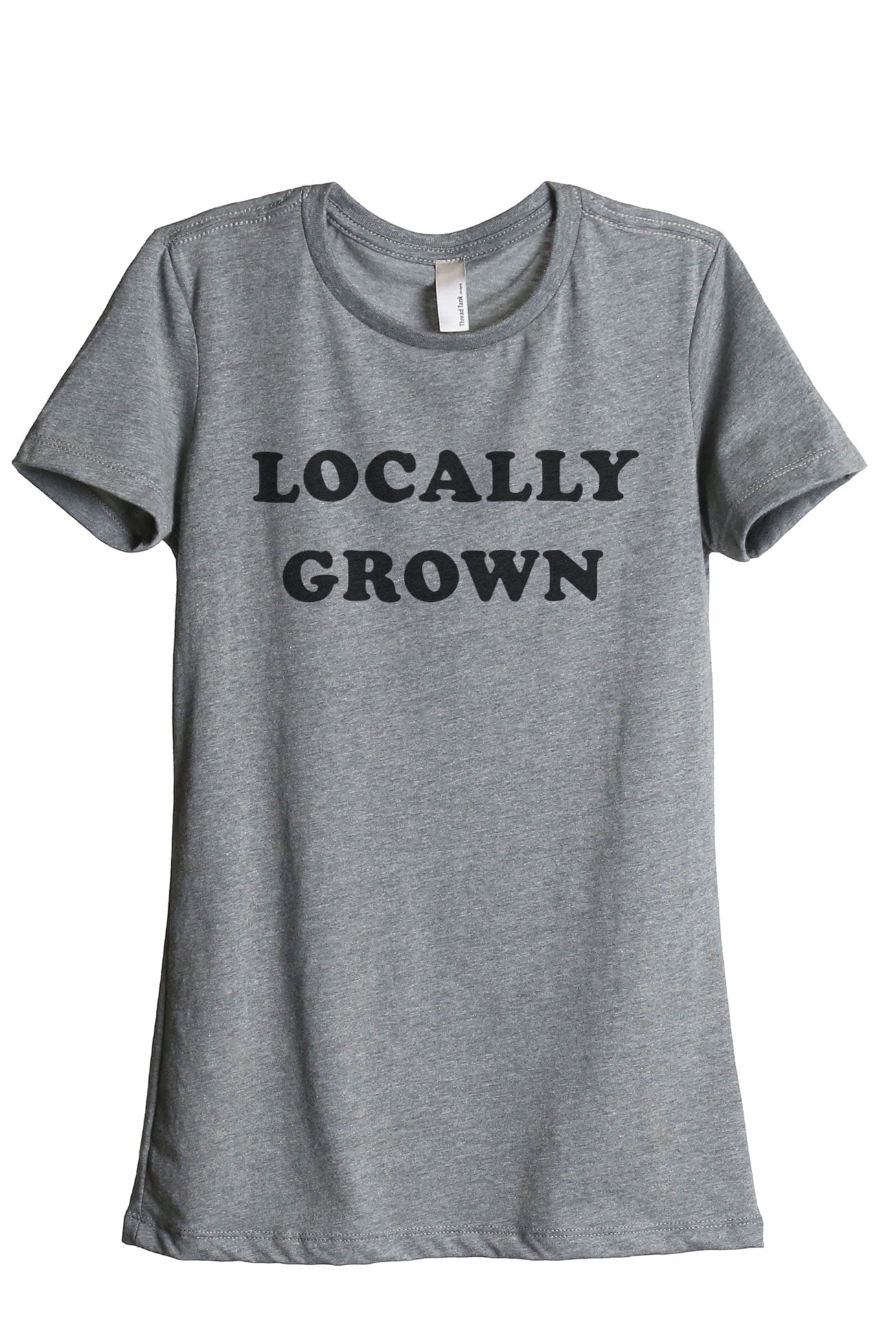 Locally Grown Women's Fashion Relaxed T-Shirt Tee Heather Grey X-Large ...